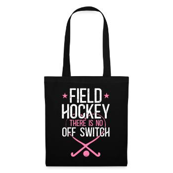 Hockey sur gazon, hockey sur gazon, il y a - Sac en tissu - noir - Devant