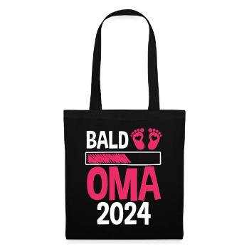 Werdende Oma 2024 - Stoffbeutel - Schwarz - Vorne
