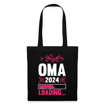 Werdende Oma 2024 - Stoffbeutel - Schwarz - Vorne
