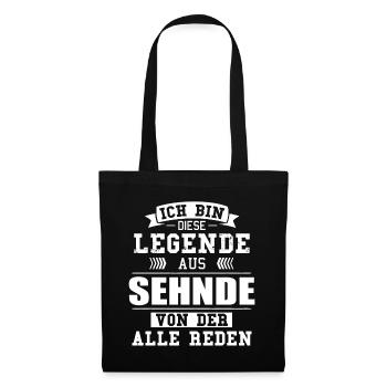 Stadt Sehnde Deutschland Legende Spruch - Stoffbeutel - Schwarz - Vorne