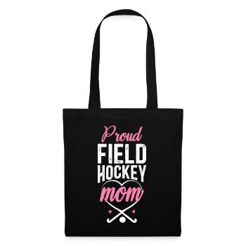 Field Hockey Mom Proud Field - Stoffbeutel - Schwarz - Vorne