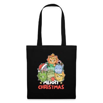 Dinosaur Christmas Tree Merry Christmas - Tote Bag - black - Front