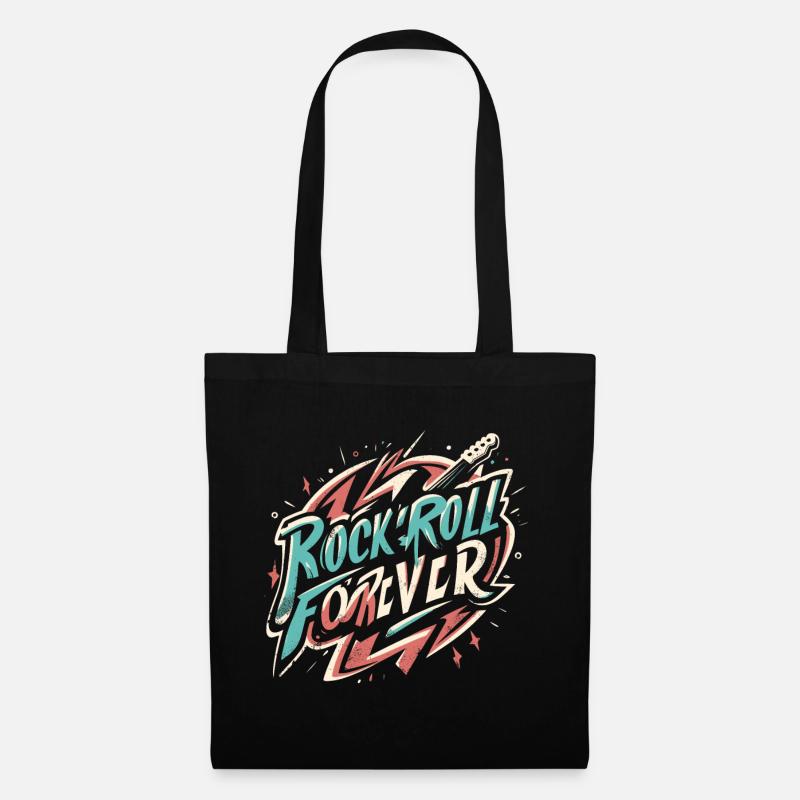 Rock n Roll forever Vintage Logo - Stoffbeutel - Schwarz
