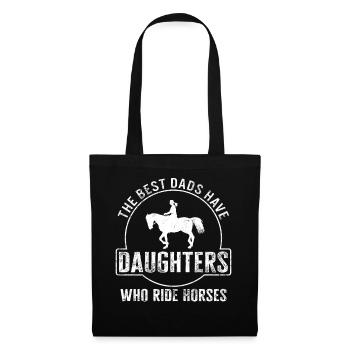 Chemise de cheval, les meilleurs papas ont des filles qui - Sac en tissu - noir - Devant
