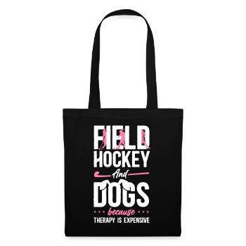 Field Hockey Dog Field Hockey And - Stoffbeutel - Schwarz - Vorne