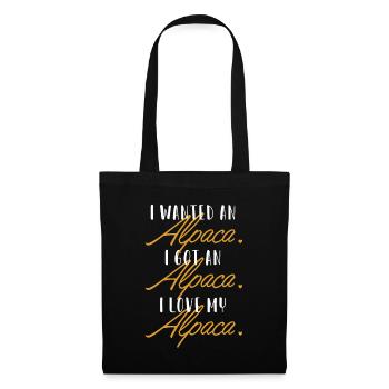 I love my Alpaca Huacaya Pako Llama Alpaca Breeder - Tote Bag - black - Front