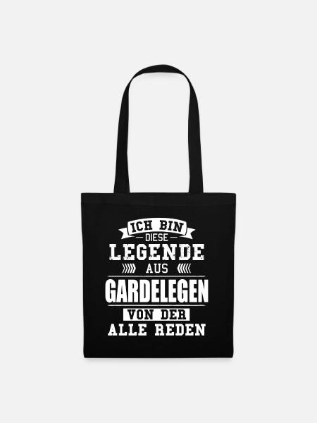 Stadt Gardelegen Deutschland Legende Spruch - Stoffbeutel - Schwarz