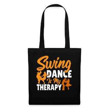 Tänzer Swing Dance ist meine Therapie Swing - Stoffbeutel - Schwarz - Vorne