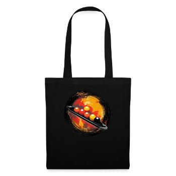 Jeu de snooker, table de snooker, boules de snooker, Vintage - Sac en tissu - noir - Devant