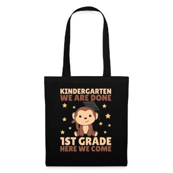 Enfants Maternelle diplômé singe 1ère année - Sac en tissu - noir - Devant