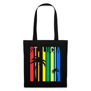 St. Lucia Karibik Insel Saint Lucia Urlaub Idee - Stoffbeutel - Schwarz - Vorne
