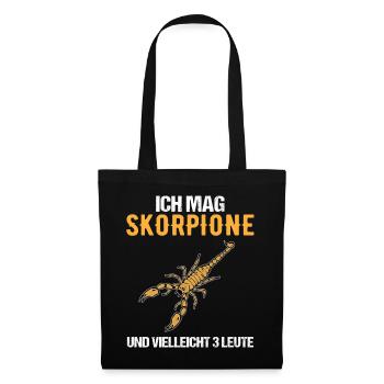 Skorpione und 3 Leute Einzigartige Liebe Geschenk - Stoffbeutel - Schwarz - Vorne