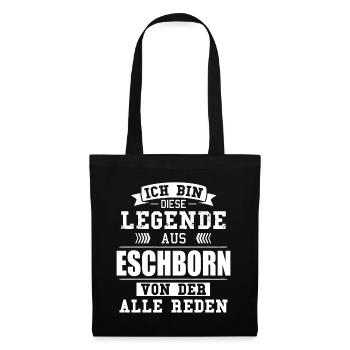 Stadt Eschborn Deutschland Legende Spruch - Stoffbeutel - Schwarz - Vorne
