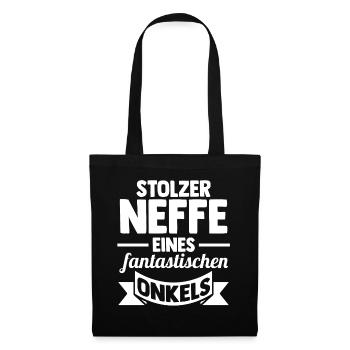 Onkel Neffe - Stoffbeutel - Schwarz - Vorne