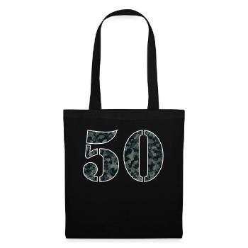 Fifty Military Style Strong Age Gift - Tote Bag - black - Front