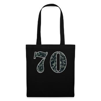 Military Style Birthday Number 70 Gift - Tote Bag - black - Front