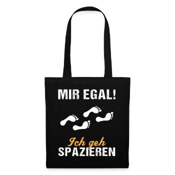 Sorglos Spaziergang Humorvolles Geschenk - Stoffbeutel - Schwarz - Vorne