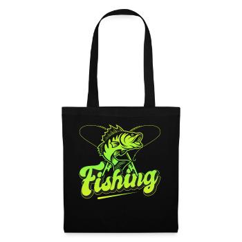 Fishing, Angler, Fisherman Fishing and Pike Fishing - Tote Bag - black - Front