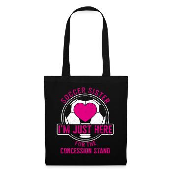 Maillot De Football, Soeur De Football Je Suis Juste Ici Pour Le - Sac en tissu - noir - Devant