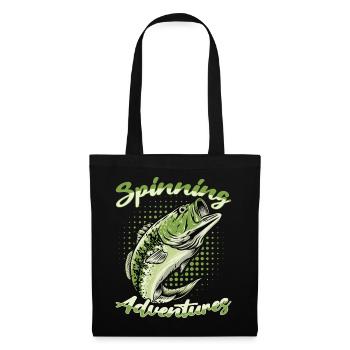 Fishing, Angler, Fisherman Fishing and Pike Fishing - Tote Bag - black - Front