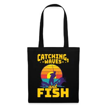 Fishing, Angler, Fisherman Fishing and Pike Fishing - Tote Bag - black - Front