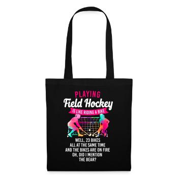 Field Hockey Playing Field Hockey - Stoffbeutel - Schwarz - Vorne