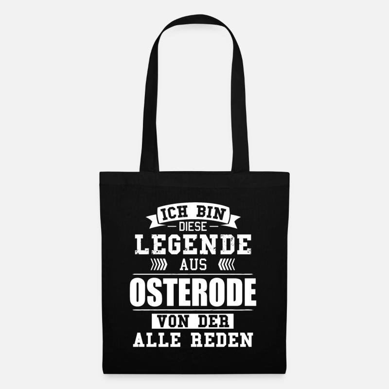 Stadt Osterode Deutschland Legende Spruch - Stoffbeutel - Schwarz