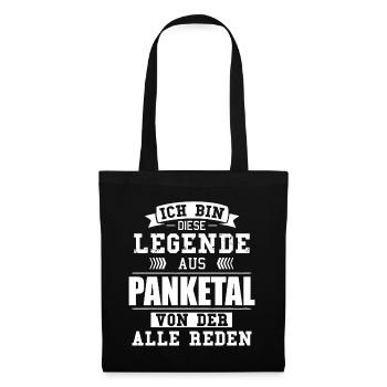 Stadt Panketal Deutschland Legende Spruch - Stoffbeutel - Schwarz - Vorne