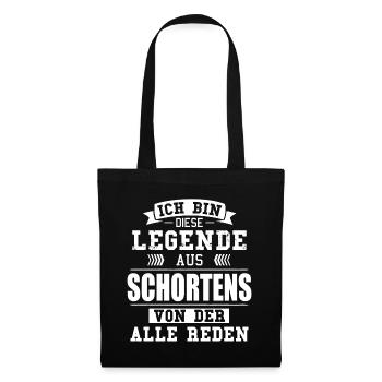 Stadt Schortens Deutschland Legende Spruch - Stoffbeutel - Schwarz - Vorne