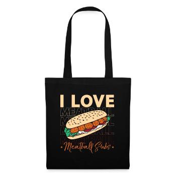 Meatballs I Love Meatball Subs Italian Foodies - Tote Bag - black - Front