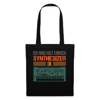 Einfache Synthesizer Liebe Musik Geschenk - Stoffbeutel - Schwarz - Vorne