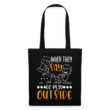 Quand ils disent d’aller jouer dehors 3 - Sac en tissu - noir - Devant