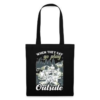 Quand ils disent d’aller jouer dehors - Sac en tissu - noir - Devant