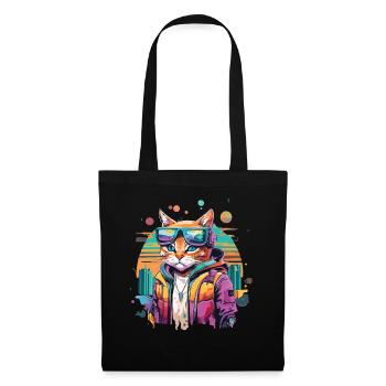 Feline Future: When Cats Conquer the Cyber World - Tote Bag - black - Front