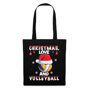 Joueur De Volley-ball Équipe Club Noël, Amour - Sac en tissu - noir - Devant