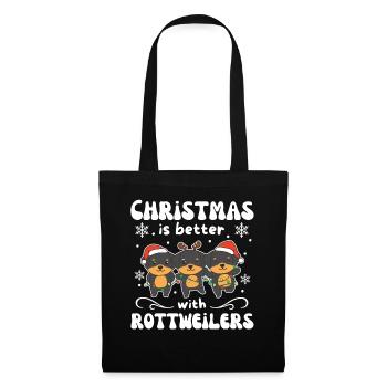 Christmas is better with Rottweilers - Tote Bag - black - Front