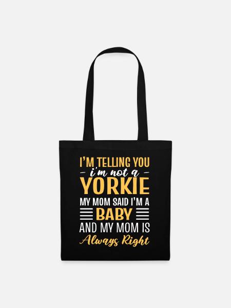 Yorkie Mom Yorkshire Hundeliebhaber Yorkshire - Stoffbeutel - Schwarz