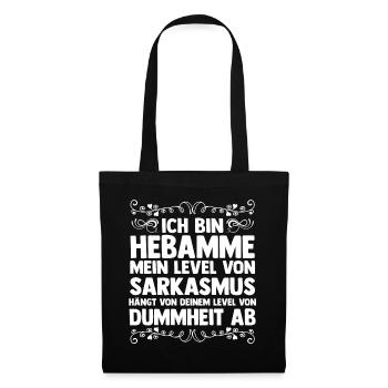 Geburtshelferin Hebamme - Stoffbeutel - Schwarz - Vorne