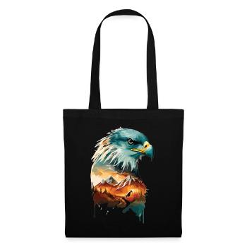 Vue de l’aigle : paysage de montagne et majesté du ciel - Sac en tissu - noir - Devant
