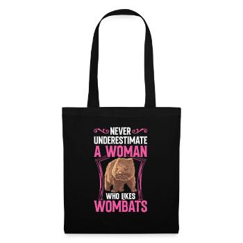 Woman Loving Wombat Australia Marsupial - Tote Bag - black - Front