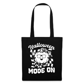 Mode Halloween activé - Drôle de citrouille d’Halloween - Sac en tissu - noir - Devant