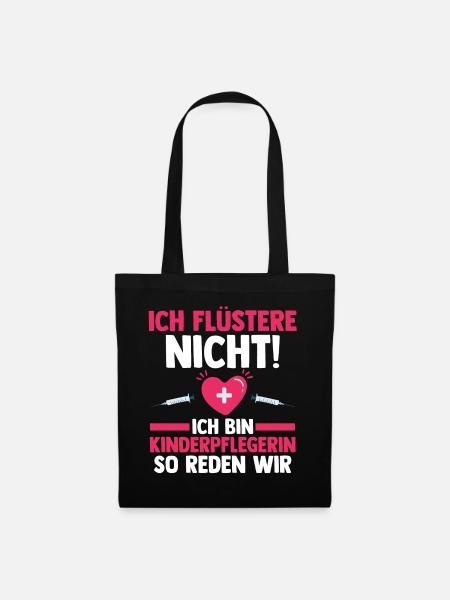 Erzieherin Kindergärtnerin Kinderpflegerin - Stoffbeutel - Schwarz