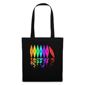 Colorful Kayaks Gift for Kayaker Paddle - Tote Bag - black - Front