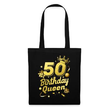 Reine d’anniversaire 50 - Sac en tissu - noir - Devant