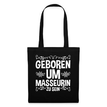 Physiotherapeutin Massage Masseurin - Stoffbeutel - Schwarz - Vorne