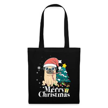 Merry Christmas Pug Dog Christmas - Tote Bag - black - Front
