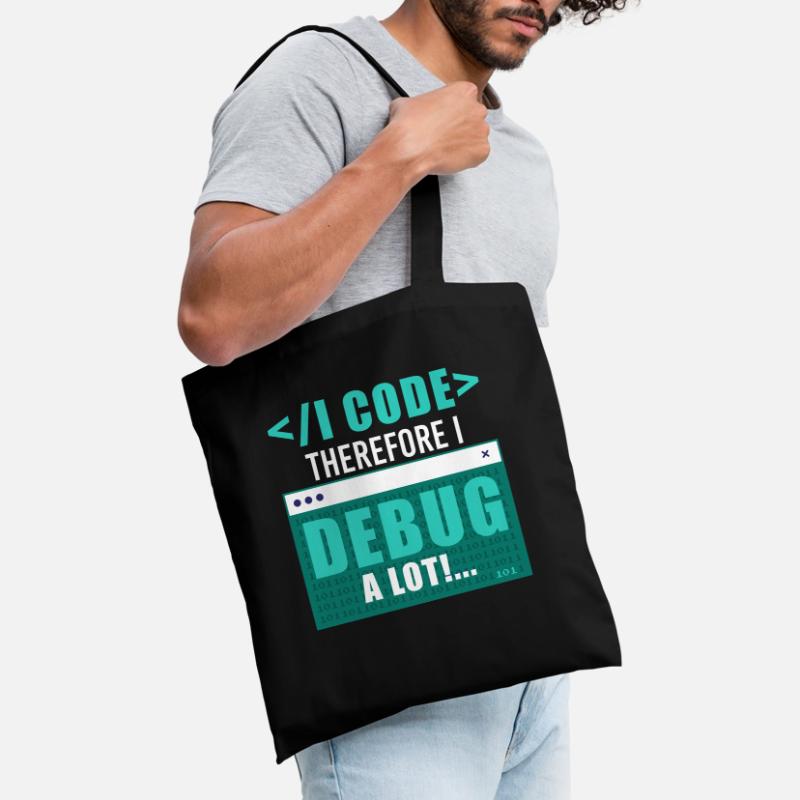 I Code Therefore I Debug Programming Computer Prog Stoffbeutel