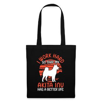 Work for Akita Inu Shiba Inu - Tote Bag - black - Front