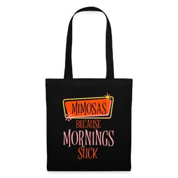 Mimosas Parce Que Les Matins Sont Nuls 2 - Sac en tissu - noir - Devant