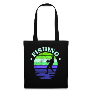 Fishing, Angler, Fisherman Fishing and Pike Fishing - Tote Bag - black - Front